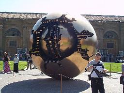 Excellent (but out-of-place) sculpture in the middle of the Vatican Museum (