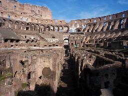 At the Colusseum. The floor is gone, leaving the catacombs underneath.