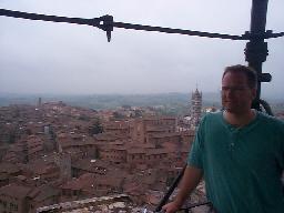 Randy at the top of the tower in Siena (