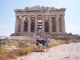 Myself, Tamara, Forrest and Chris in front of the Parthenon.