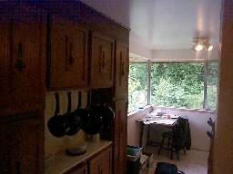 Looking from the living room through the kitchen.