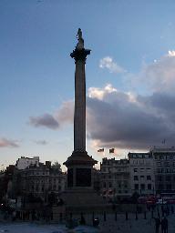 Nelson's column at Trafalgar Square.