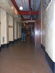 The long underground corridor of the Cabinet War Rooms.