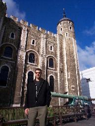 Chris in front of the tower.