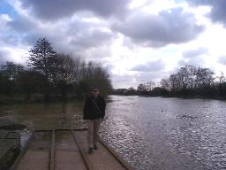 On the Thames, by the college boathouses.