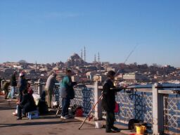 Fishermen on Galatay bridge.