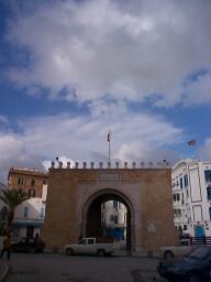 Bab Bhar, heading into the Tunis medina.