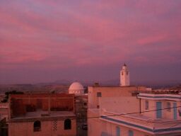 Dawn over the mosque in Le Kef.