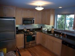 Looking into the kitchen from the pass-through.