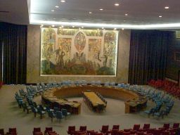 The Security Council meeting room.