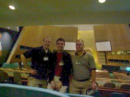 Thomas, Chris, and Randy in the General Assembly meeting room.