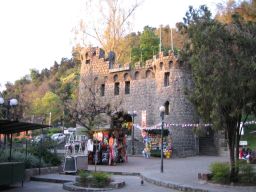 The base station for the funicular railway leading up the hill.