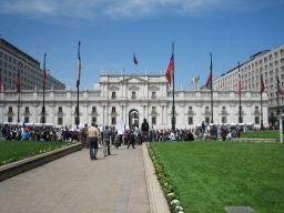 Looking south at the Palacio de la Moneda.