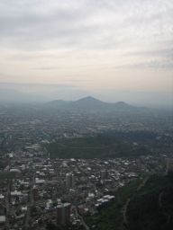 Looking west across Santiago.