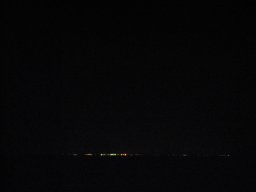 Lights from Moses Lake at night.  The skyglow lit up most of the south-eastern sky.