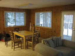 The dining area